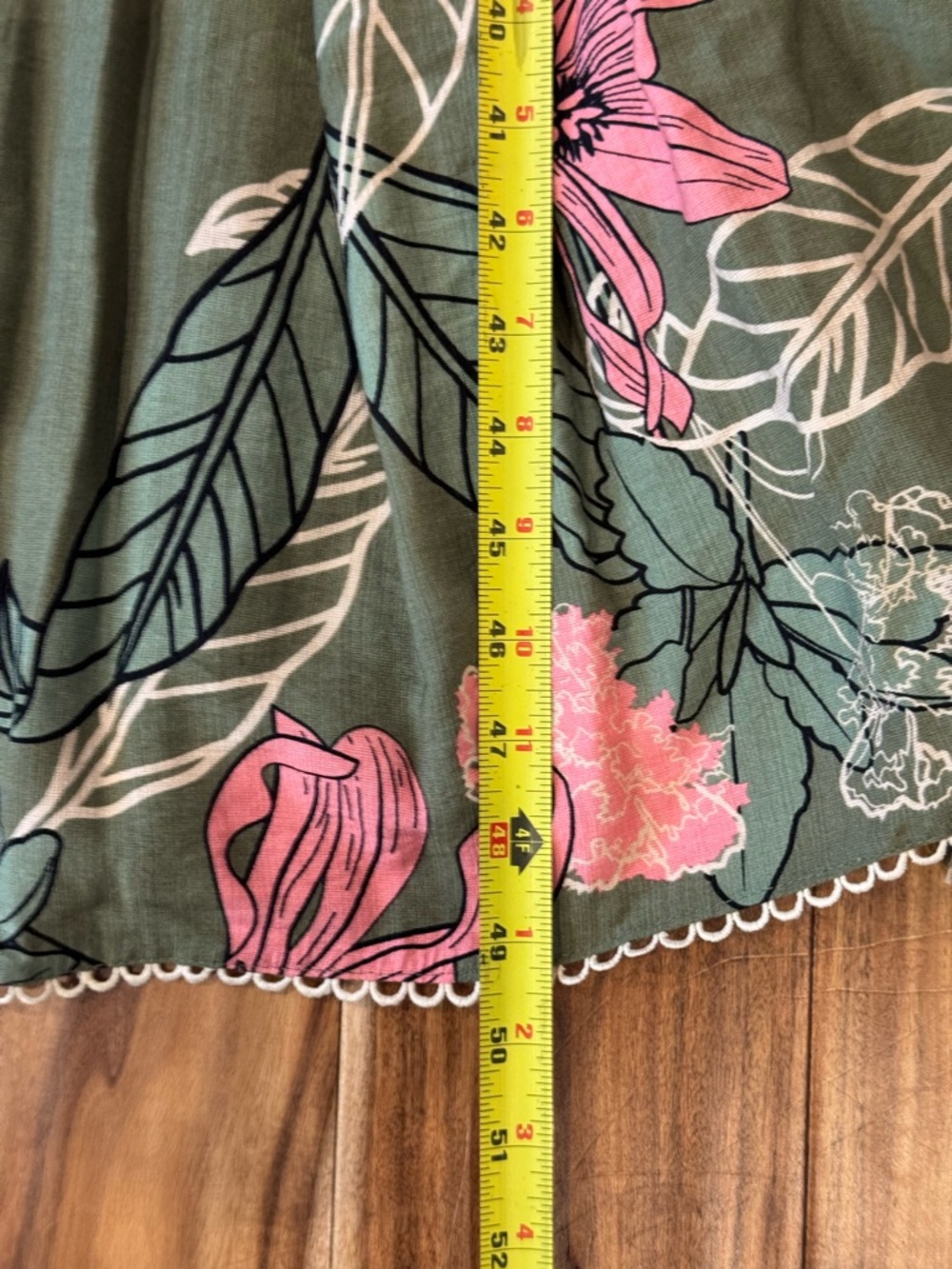Baltic Born Lonna Dress — Olive with Pink Floral L - Picture 6 of 6